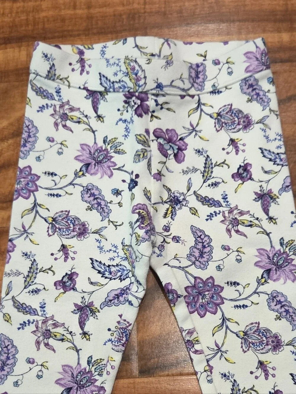 Janie and Jack EUC 18-24 Months Ivory Bird Top and Floral Ponte Pants
